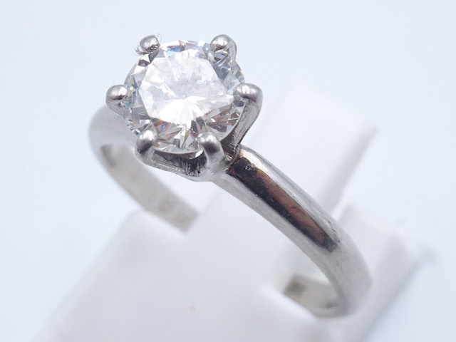 Pm(X線Pt83％)　ダイヤ0.58ct　リング　3.28g　7号